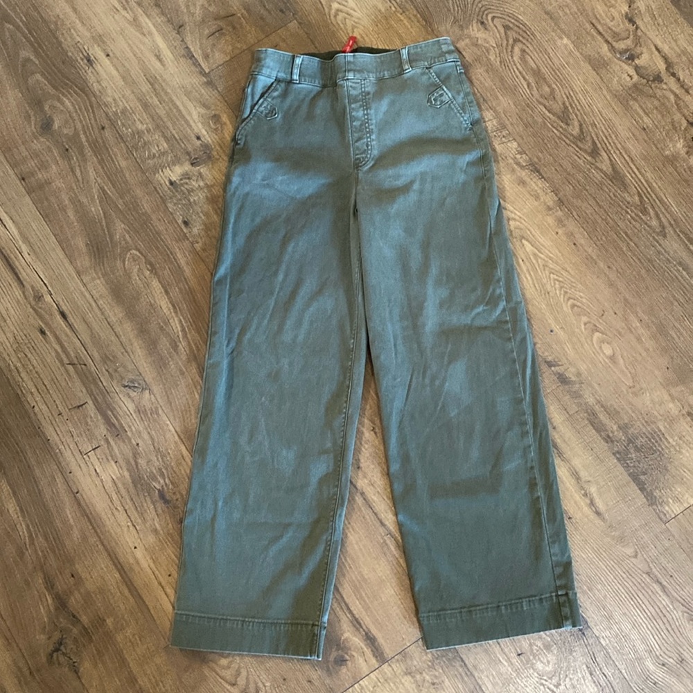 SPANX Twill Cropped Wide Leg Pant